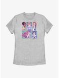 Disney Snow White and the Seven Dwarfs Anime Style Princess Panels Womens T-Shirt, ATH HTR, hi-res