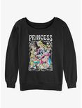 Disney Princess Retro Princess Womens Slouchy Sweatshirt, BLACK, hi-res