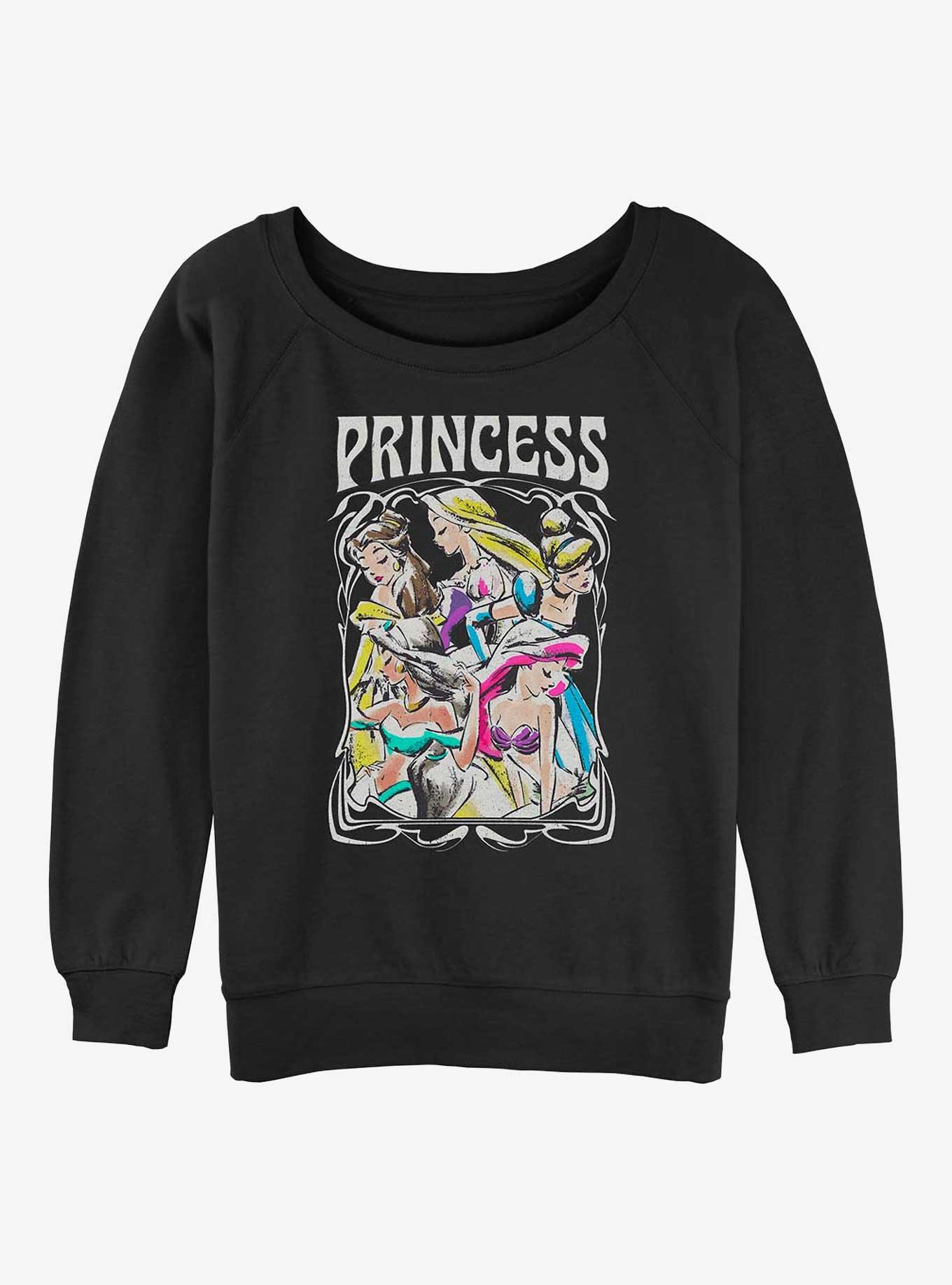 Disney Princess Retro Princess Womens Slouchy Sweatshirt, , hi-res