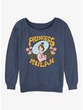 Disney Mulan Princess Mulan Womens Slouchy Sweatshirt, BLUEHTR, hi-res