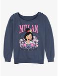 Disney Mulan Mulan Nouveau Womens Slouchy Sweatshirt, BLUEHTR, hi-res
