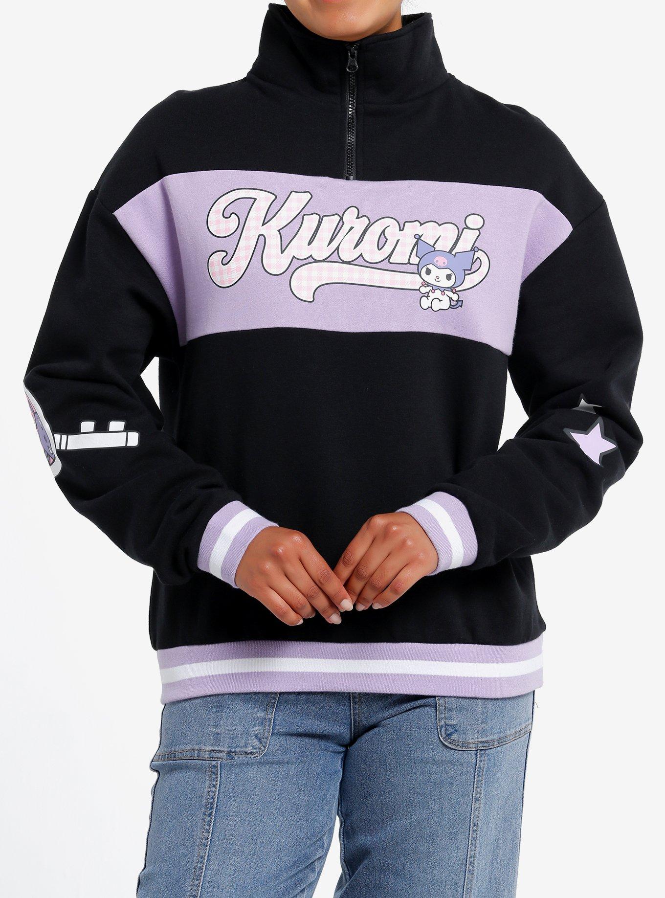 Kuromi Varsity Star Girls Quarter Zip Jacket | Hot Topic