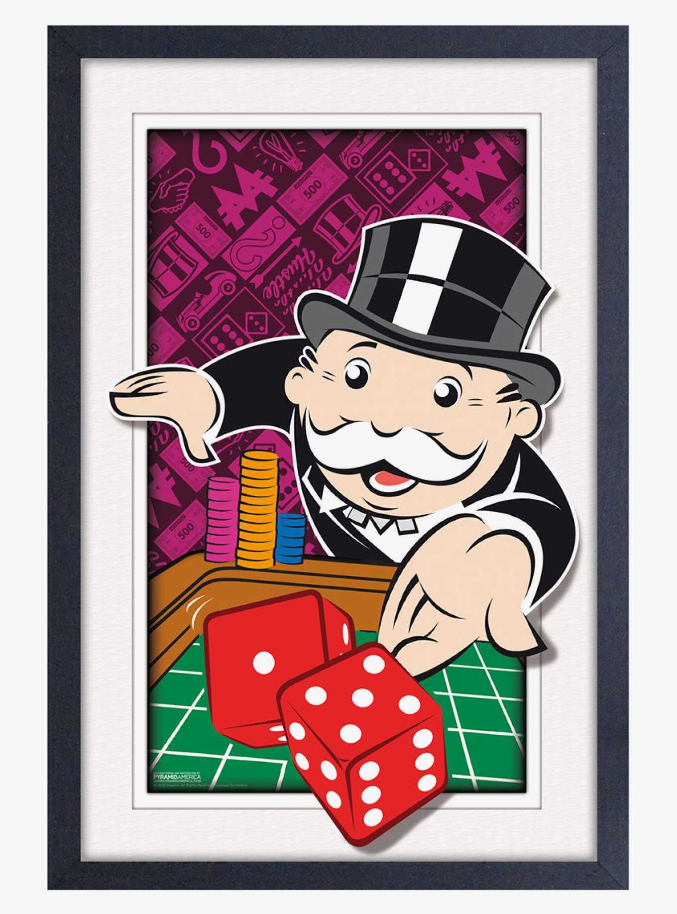 Monopoly Roll the Dice Faux Matte Under Plexiglass Framed Poster, , hi-res