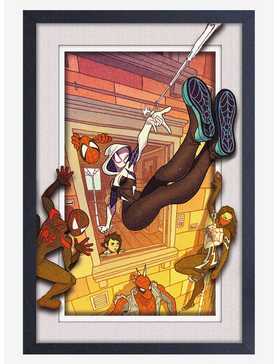 Marvel Spider-Gwen Hanging Around Faux Matte Under Plexiglass Framed Poster, , hi-res
