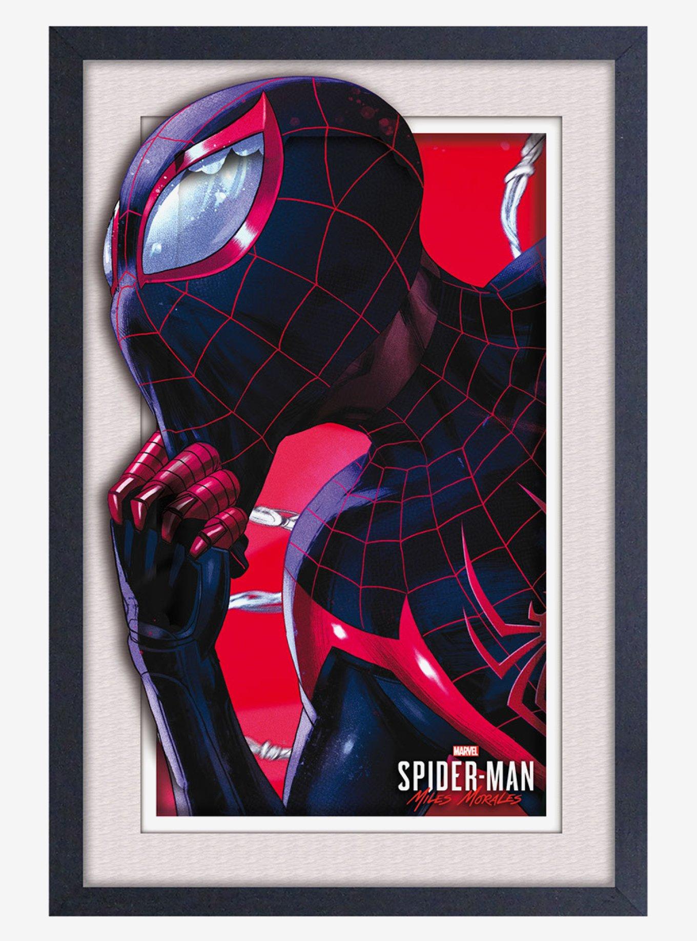 Marvel Spider-Man Miles Morales Suit Up Faux Matte Under Plexiglass Framed Poster, , hi-res
