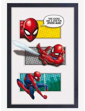 Marvel Spider-Man Looks Like A Job Faux Matte Under Plexiglass Framed Poster, , hi-res