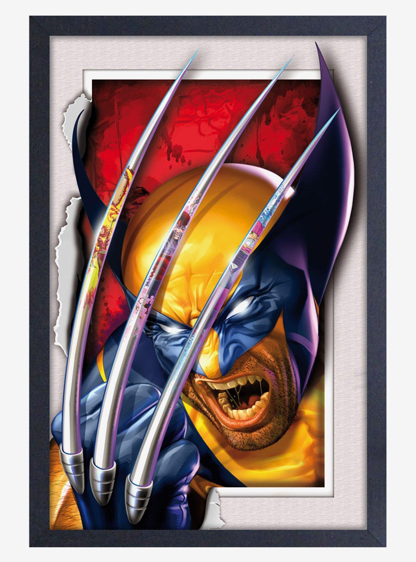 Marvel X-Men Logan Faux Matte Under Plexiglass Framed Poster