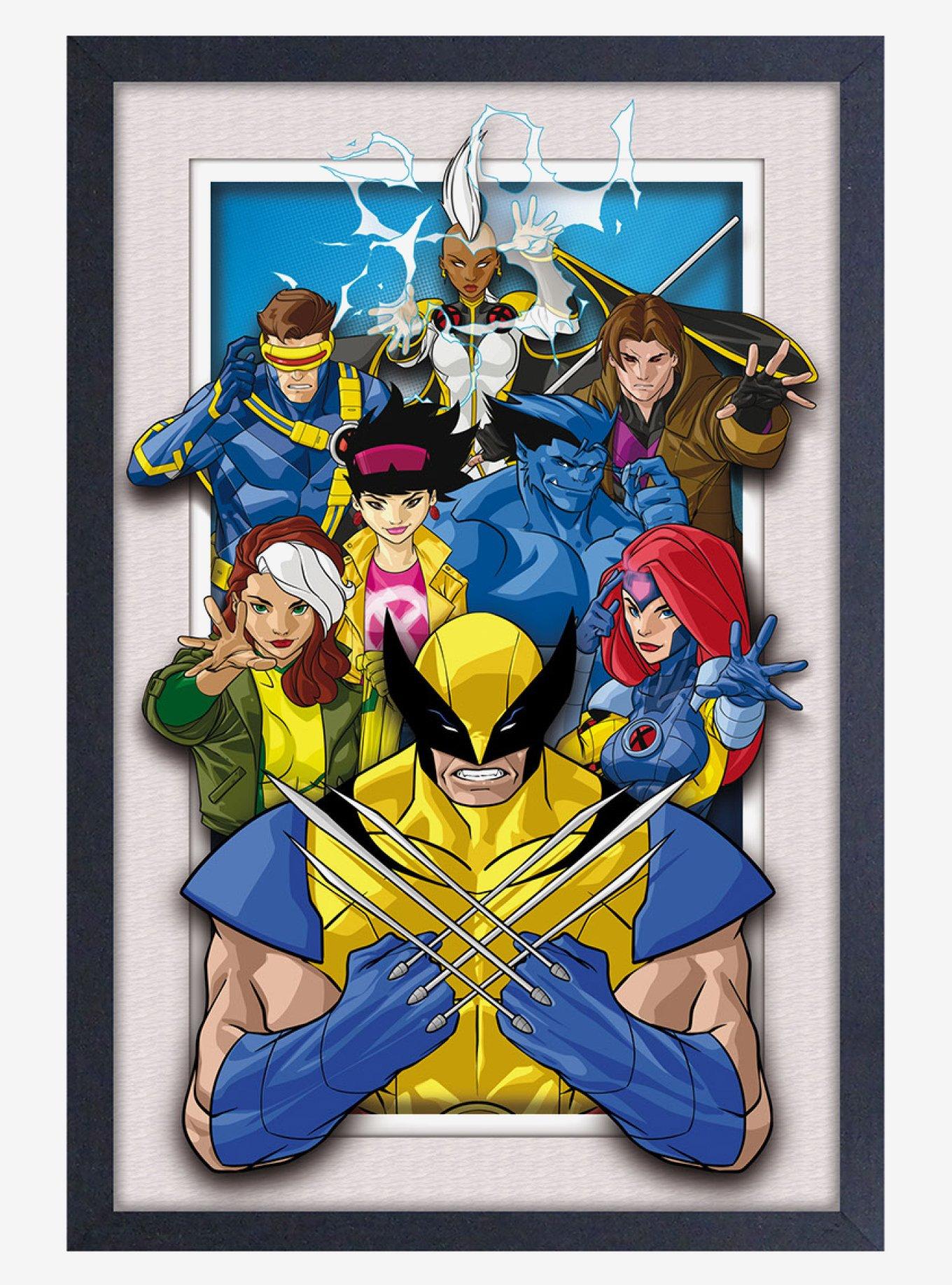 Marvel X-Men Roster Faux Matte Under Plexiglass Framed Poster, , hi-res