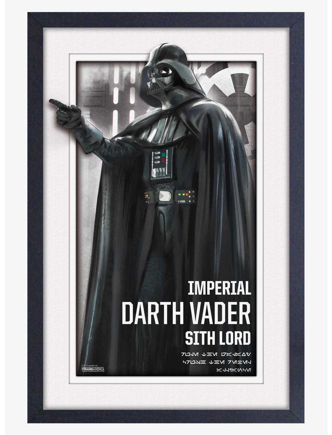 Star Wars Imperial Lord Faux Matte Under Plexiglass Framed Poster, , hi-res