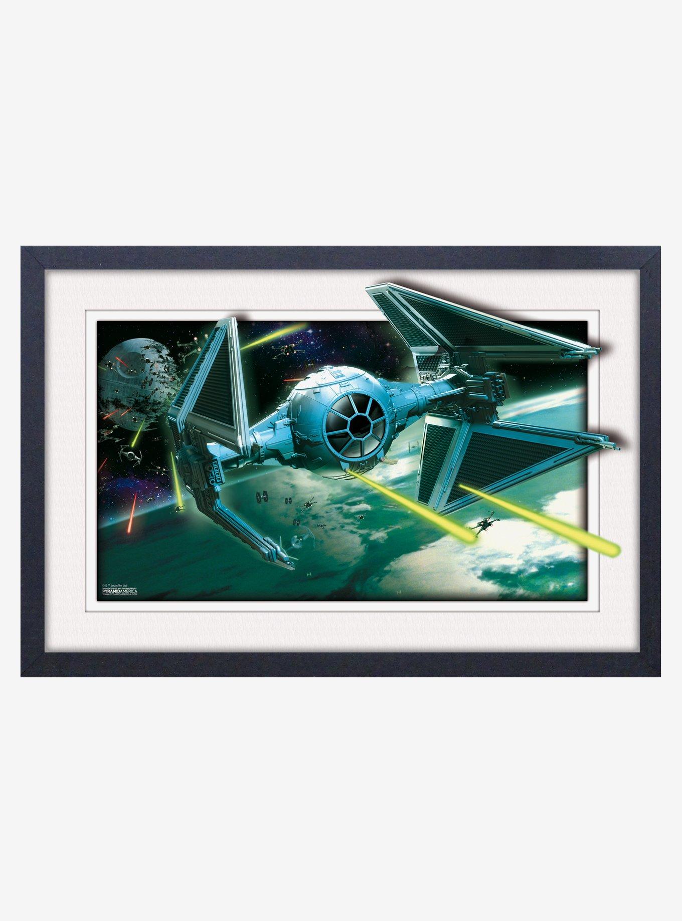 Star Wars TIE Fighter Faux Matte Under Plexiglass Framed Poster, , hi-res