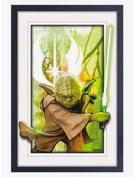 Star Wars Yoda Faux Matte Under Plexiglass Framed Poster, , hi-res