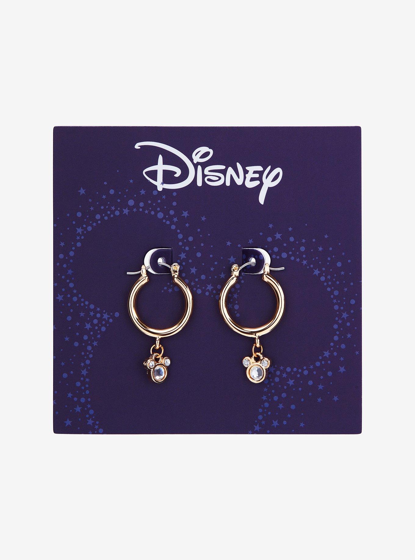 Disney Mickey Mouse Rhinestone Hoop Earrings - BoxLunch Exclusive | BoxLunch