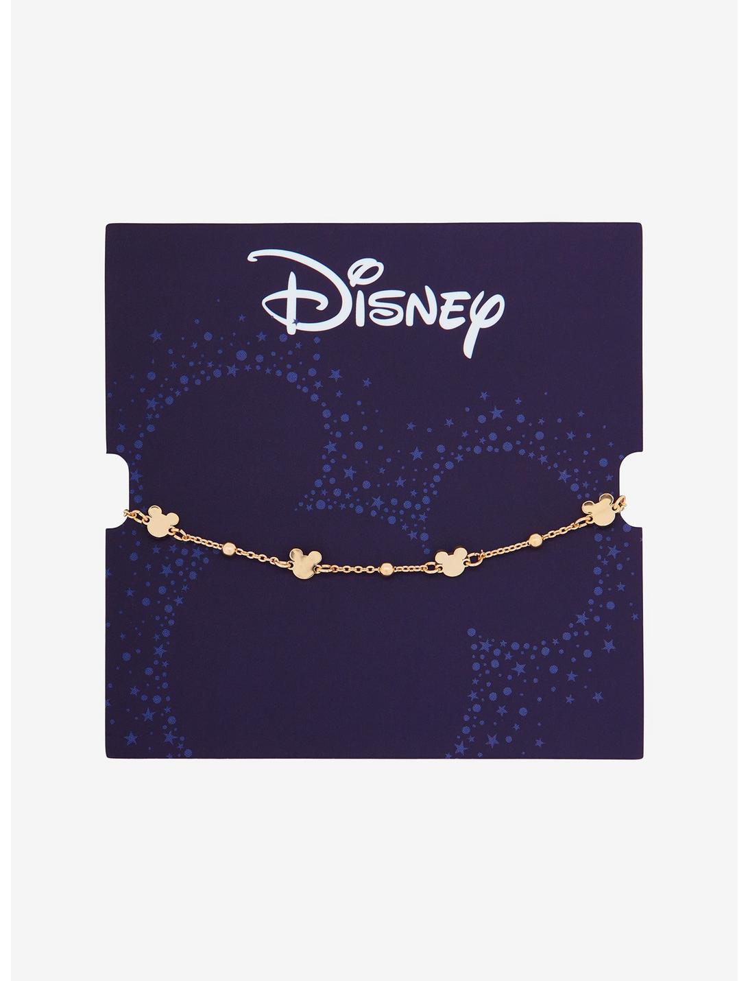 Disney Mickey Mouse Silhouettes Gold Bracelet - BoxLunch Exclusive, , hi-res