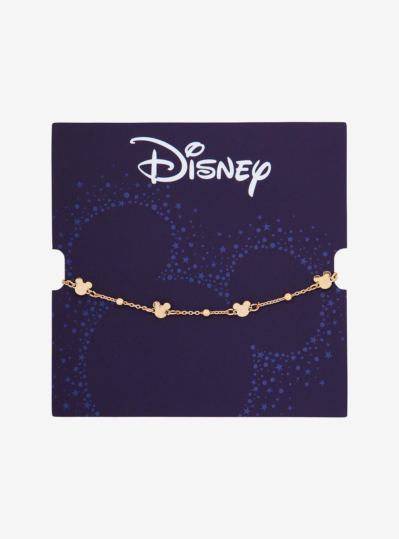 Disney Mickey Mouse Silhouettes Gold Bracelet - BoxLunch Exclusive, , hi-res