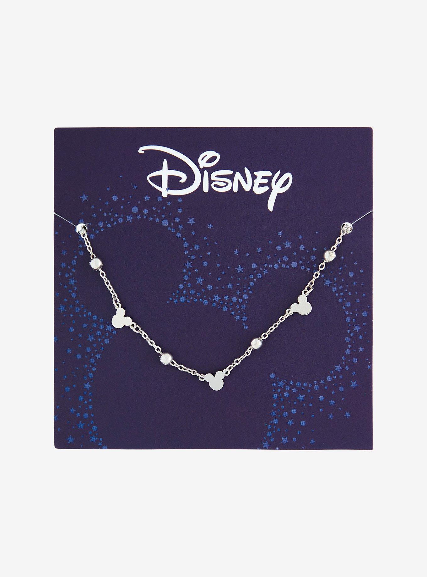 Disney Mickey Mouse Silhouettes Silver Necklace - BoxLunch Exclusive, , hi-res