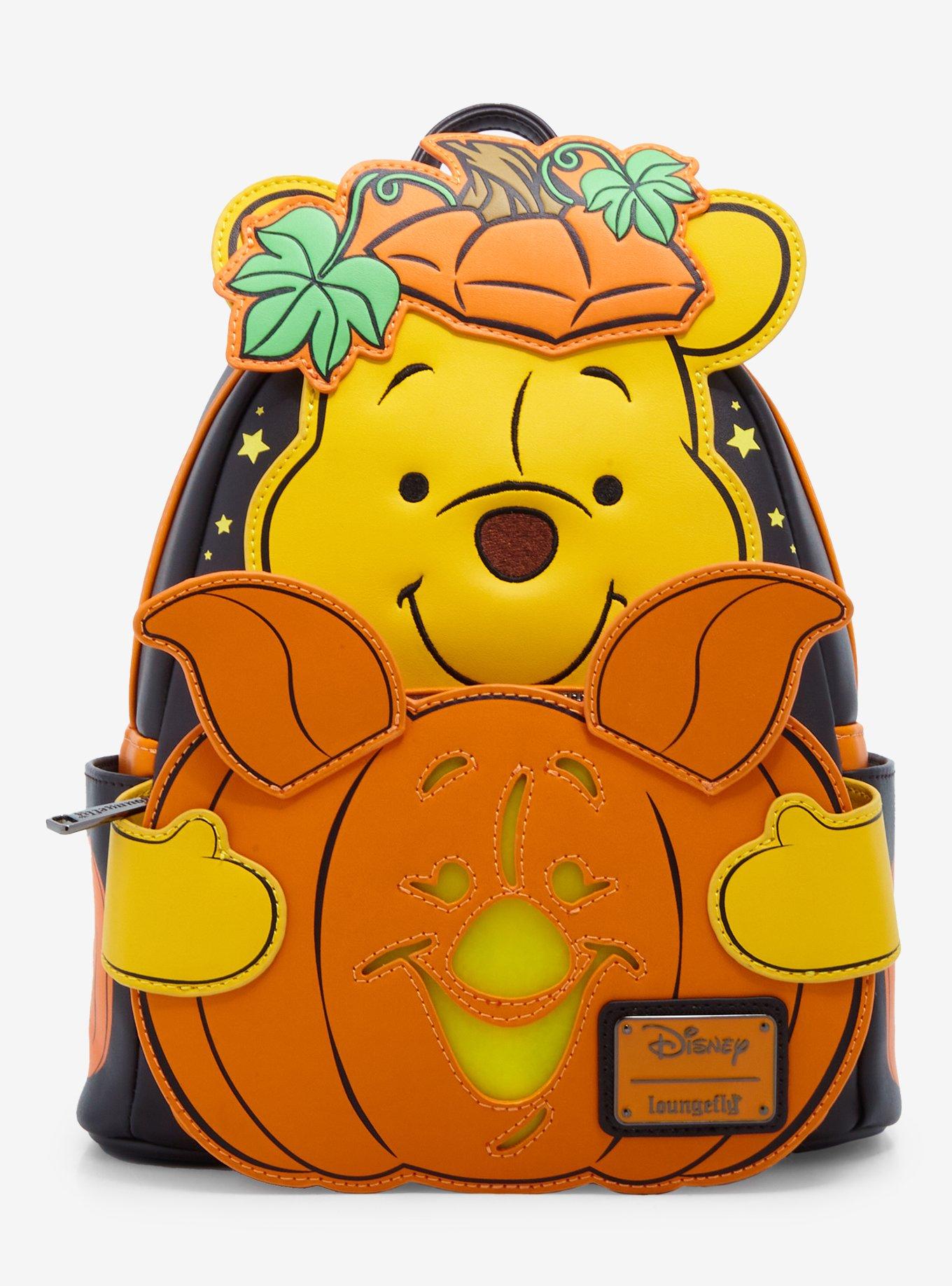 Loungefly Disney Winnie the Pooh Piglet and Pooh Bear Pumpkin Light-Up Mini Backpack — BoxLunch Exclusive