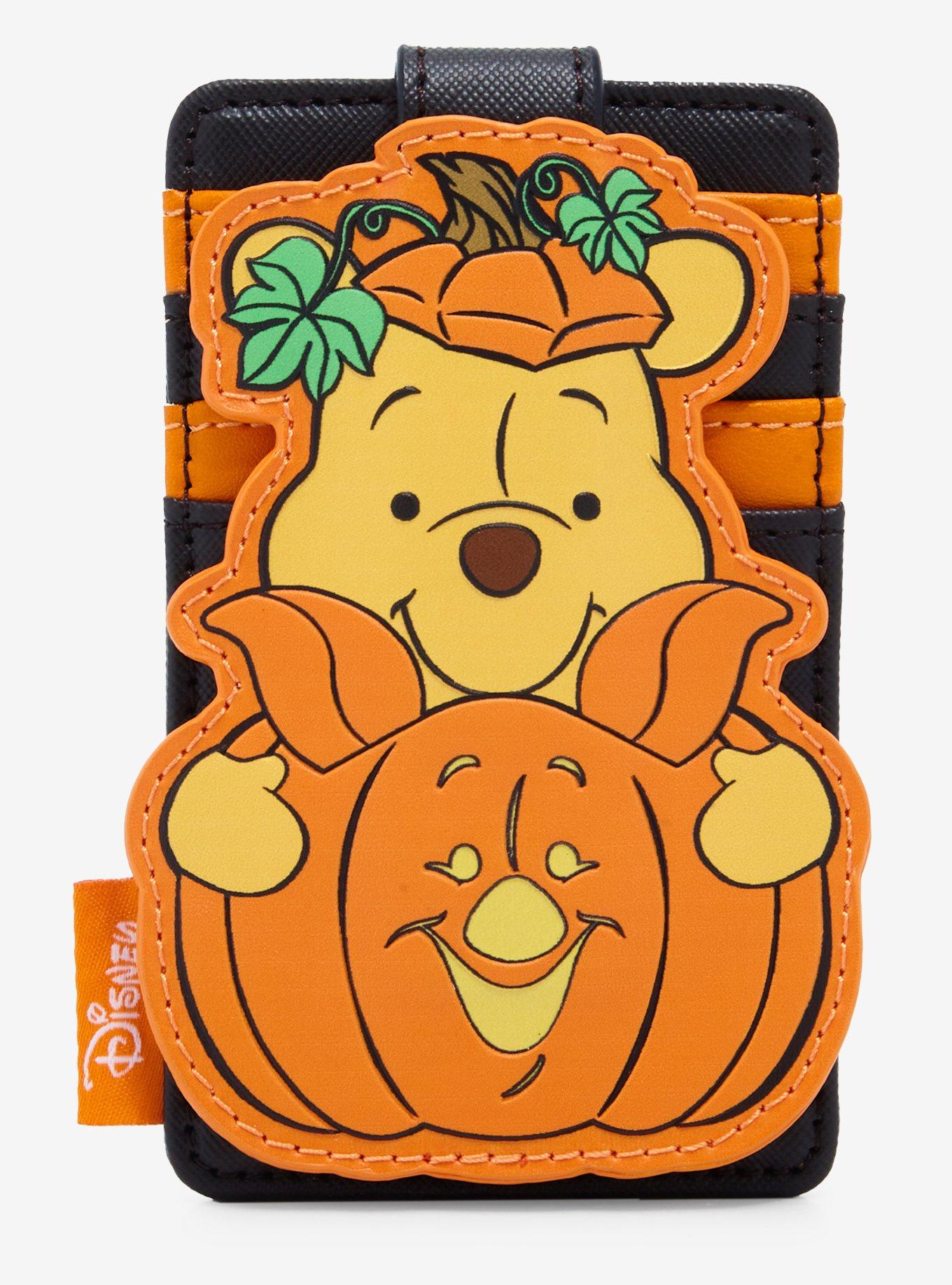 Loungefly Disney Winnie the Pooh Piglet and Pooh Bear Pumpkin Card Holder — BoxLunch Exclusive, , hi-res