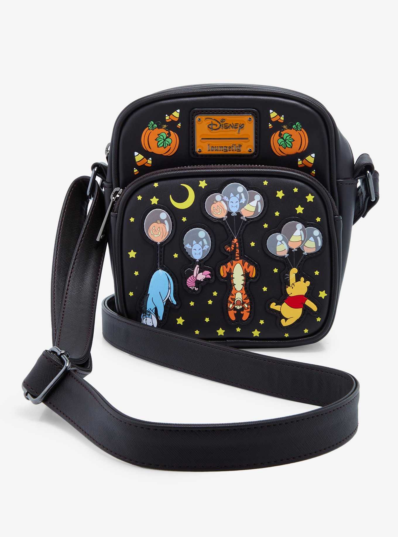 Loungefly Disney Winnie the Pooh Pumpkin Balloon Glow-in-the-Dark Crossbody Bag — BoxLunch Exclusive, , hi-res