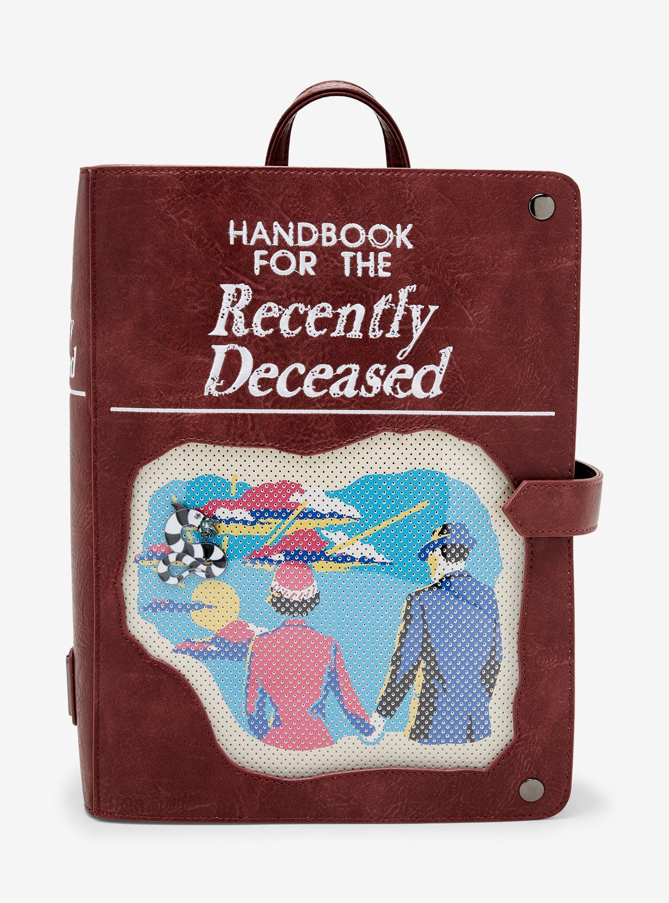 Loungefly Beetlejuice Handbook for the Recently Deceased Figural Pin Display Backpack