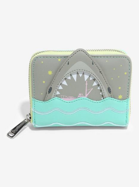 Loungefly Jaws Shark Glow-in-the-Dark Small Zip Wallet | BoxLunch