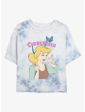 Disney Cinderella Getting Ready Womens Tie-Dye Crop T-Shirt, , hi-res