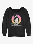Disney Mulan Classic Mulan Womens Slouchy Sweatshirt, BLACK, hi-res