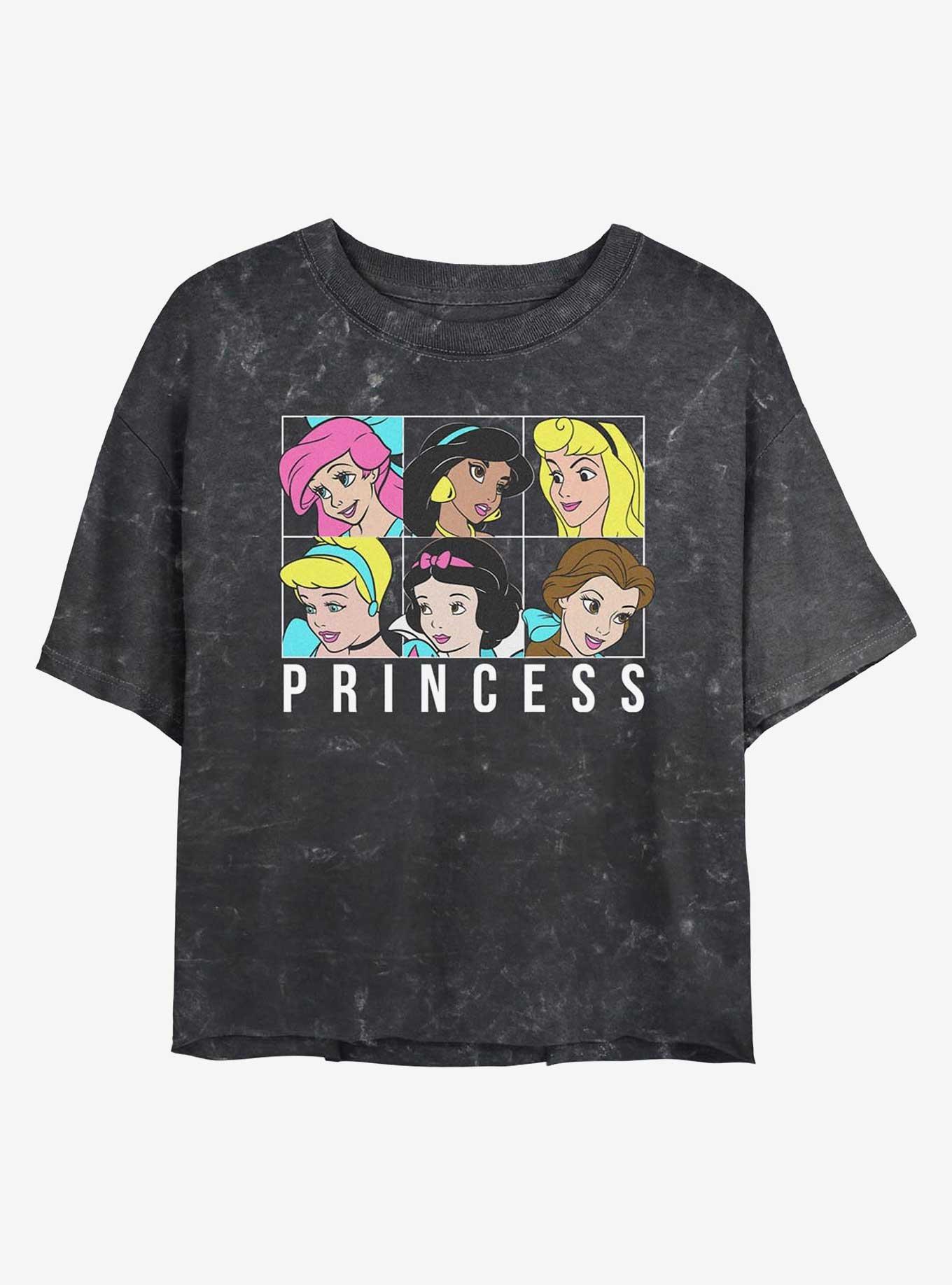 Disney Princess Classic Princess Mineral Wash Womens Crop T-Shirt, , hi-res