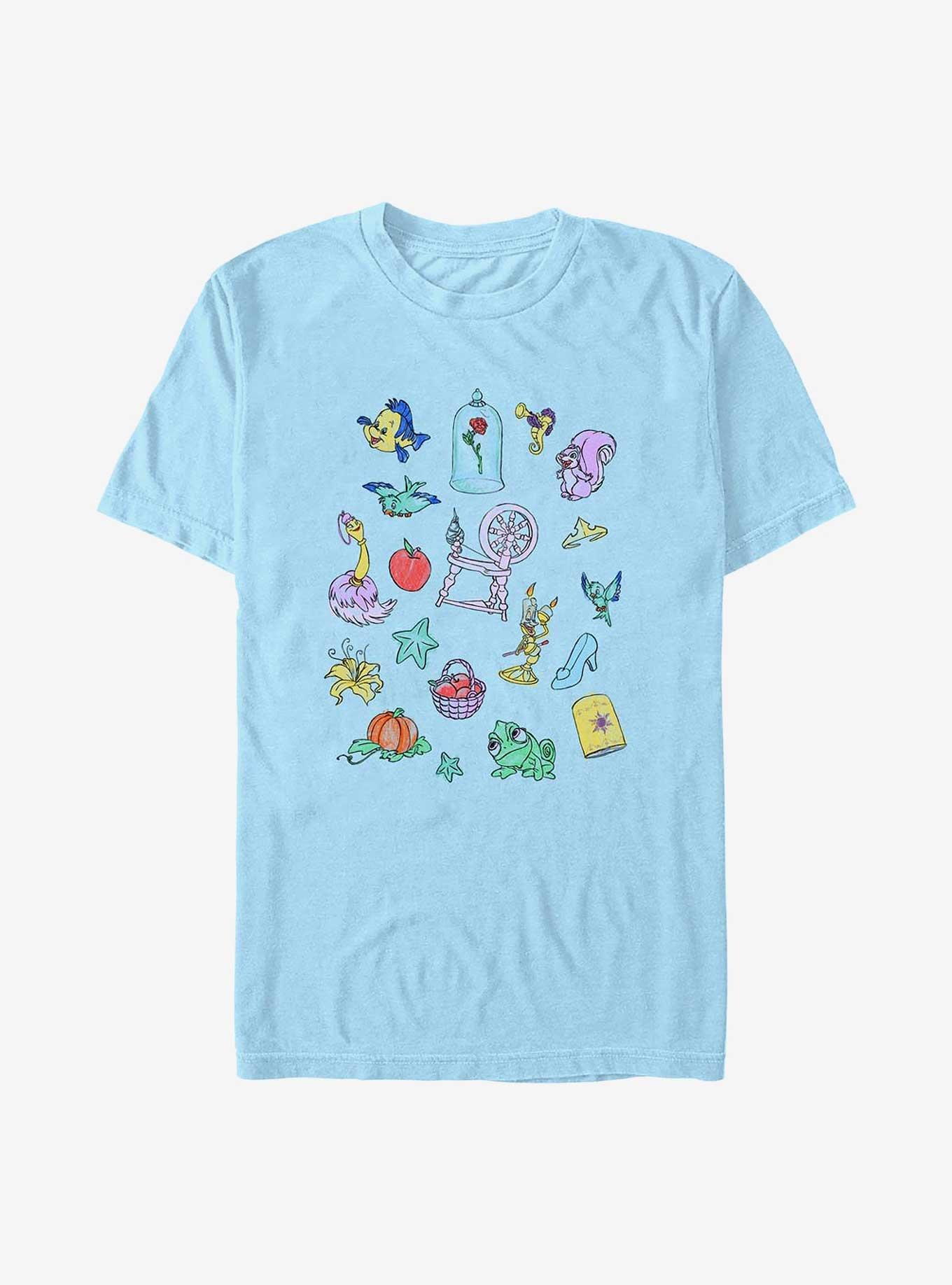 Disney The Little Mermaid Disney Doodles T-Shirt, , hi-res