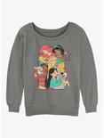Disney Princess Companions Womens Slouchy Sweatshirt, GRAY HTR, hi-res