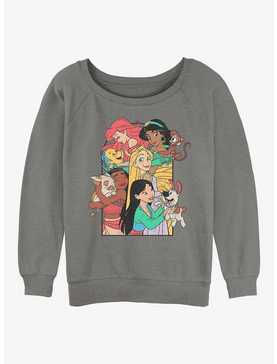 Disney Princess Companions Womens Slouchy Sweatshirt, , hi-res
