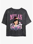 Disney Mulan Mulan Nouveau Mineral Wash Womens Crop T-Shirt, BLACK, hi-res