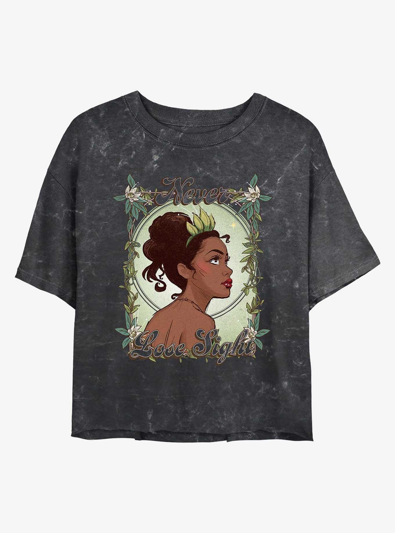 Disney The Princess and the Frog Tiana Never Lose Sight Mineral Wash Womens Crop T-Shirt, , hi-res