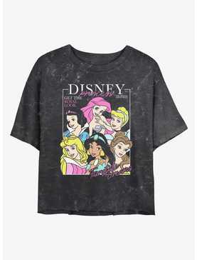 Disney The Little Mermaid Princesses Cover Story Mineral Wash Womens Crop T-Shirt, , hi-res