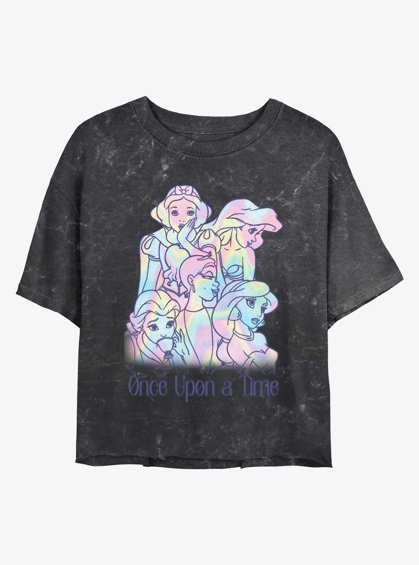 Disney Snow White and the Seven Dwarfs Dreamy Princesses Mineral Wash Womens Crop T-Shirt, , hi-res