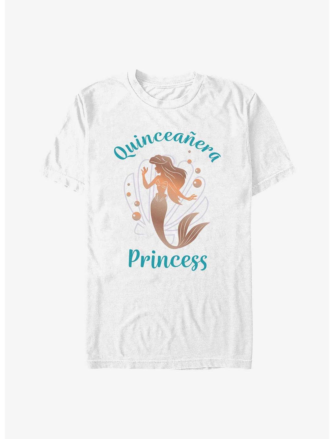 Disney The Little Mermaid Birthday Quinceanera Princess Ariel T-Shirt, WHITE, hi-res