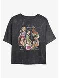 Disney Tangled Be Brave Kind Bold Mineral Wash Womens Crop T-Shirt, BLACK, hi-res