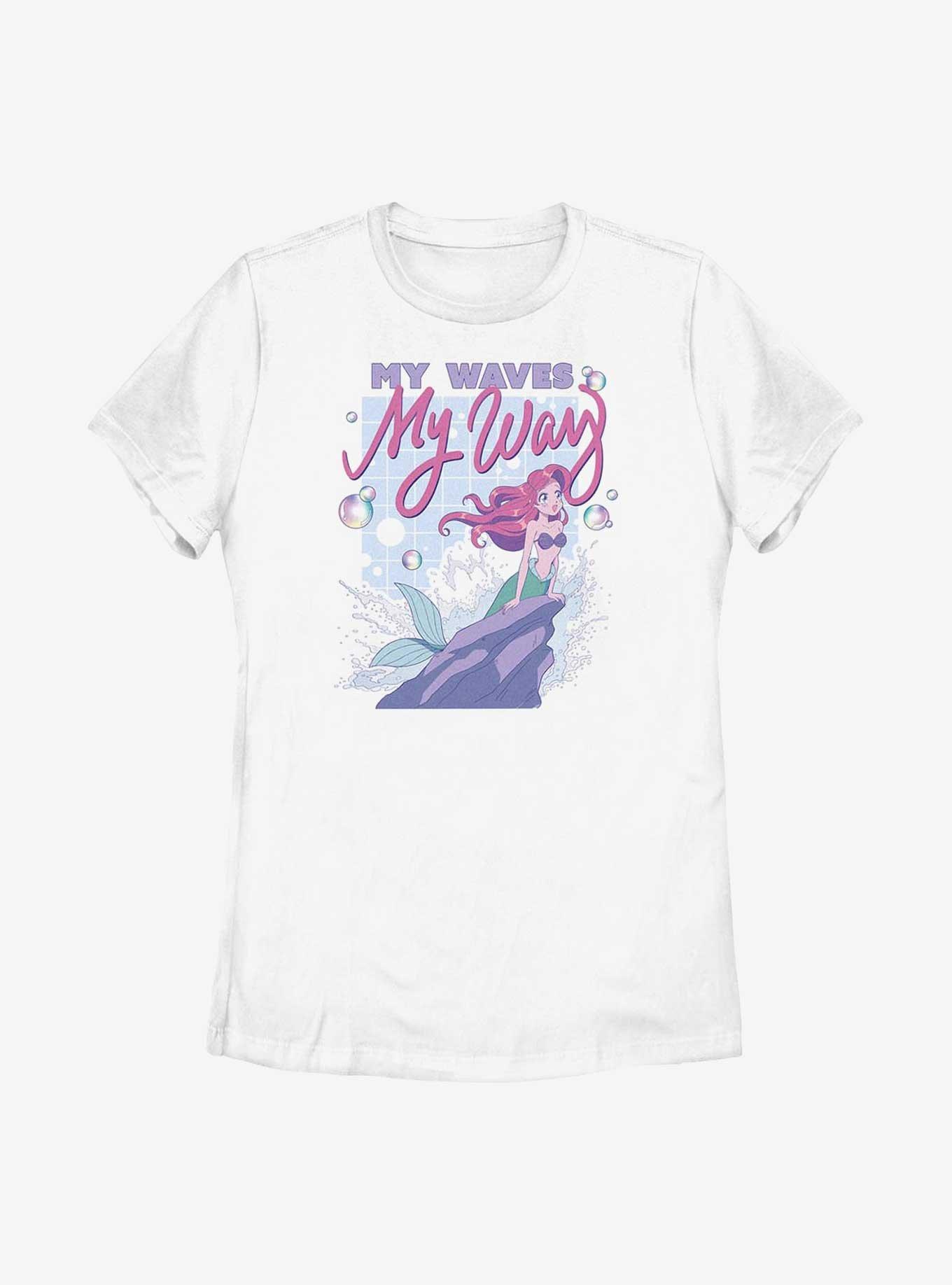 Disney The Little Mermaid My Waves My Way Womens T-Shirt, WHITE, hi-res