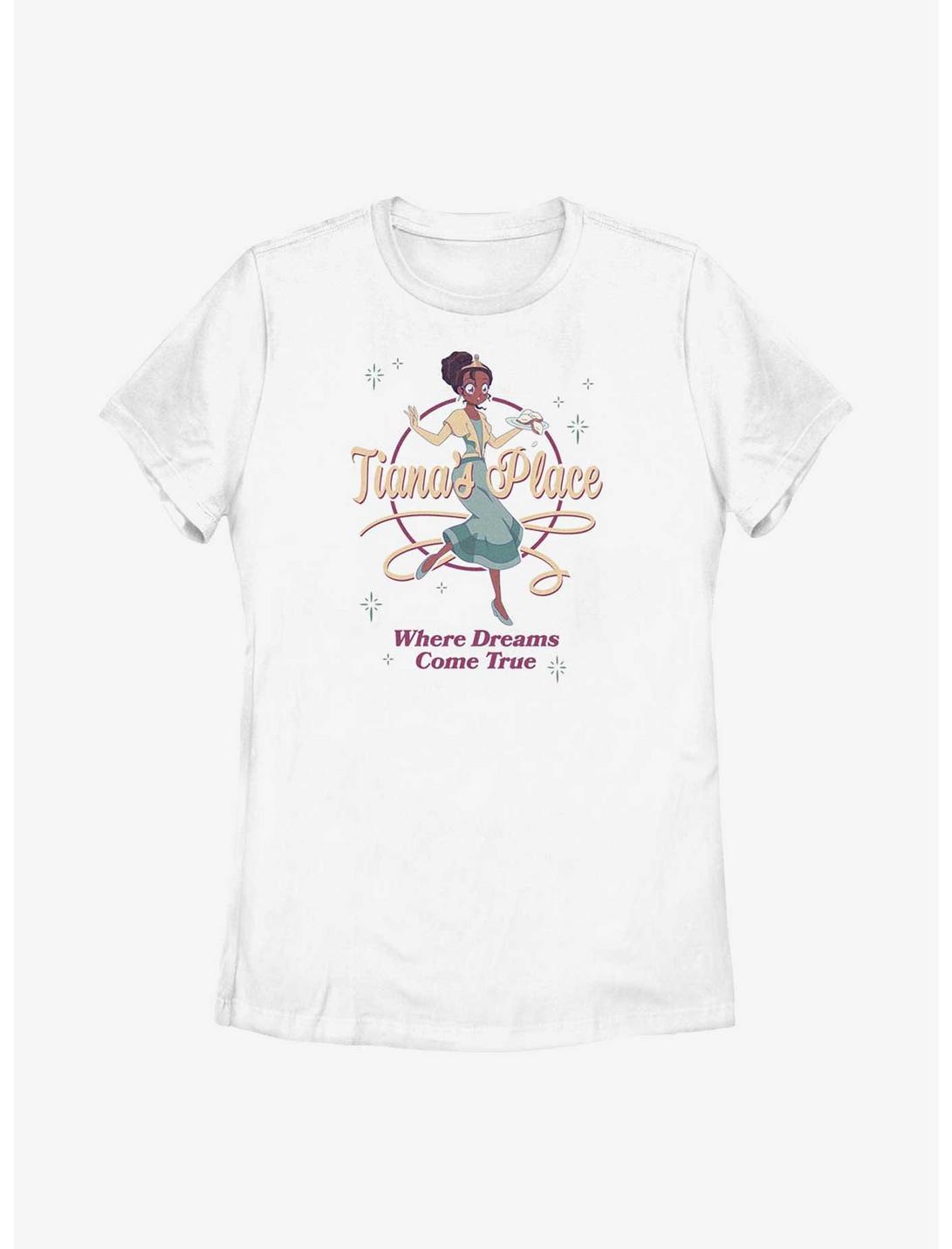 Disney The Princess and the Frog Tiana's Place Where Dreams Come True Womens T-Shirt, WHITE, hi-res