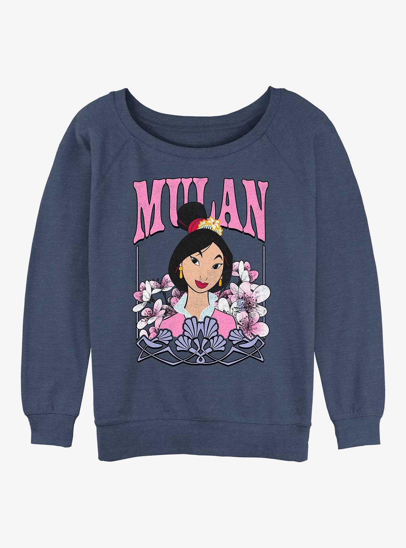 Disney Mulan Mulan Nouveau Womens Slouchy Sweatshirt, BLUEHTR, hi-res