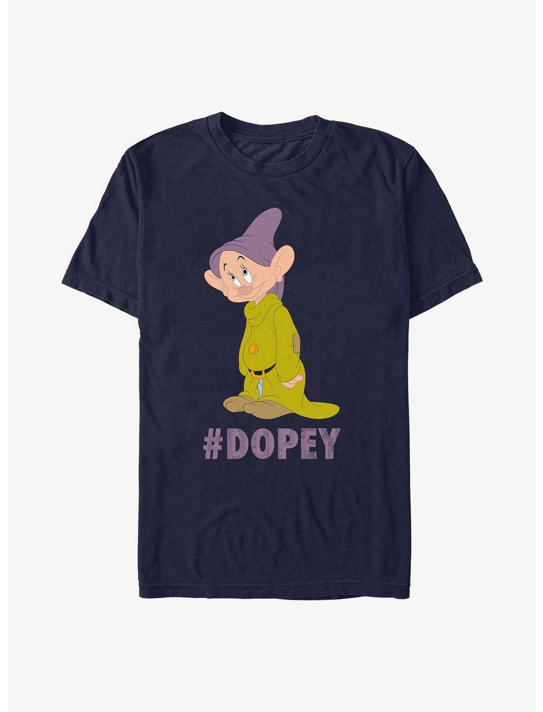 Disney Snow White and the Seven Dwarfs Hashtag Dopey T-Shirt, NAVY, hi-res