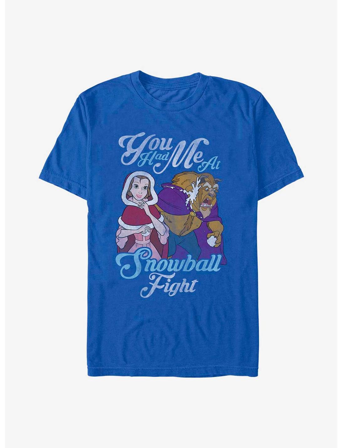 Disney Beauty and the Beast Snowball Fight T-Shirt, ROYAL, hi-res