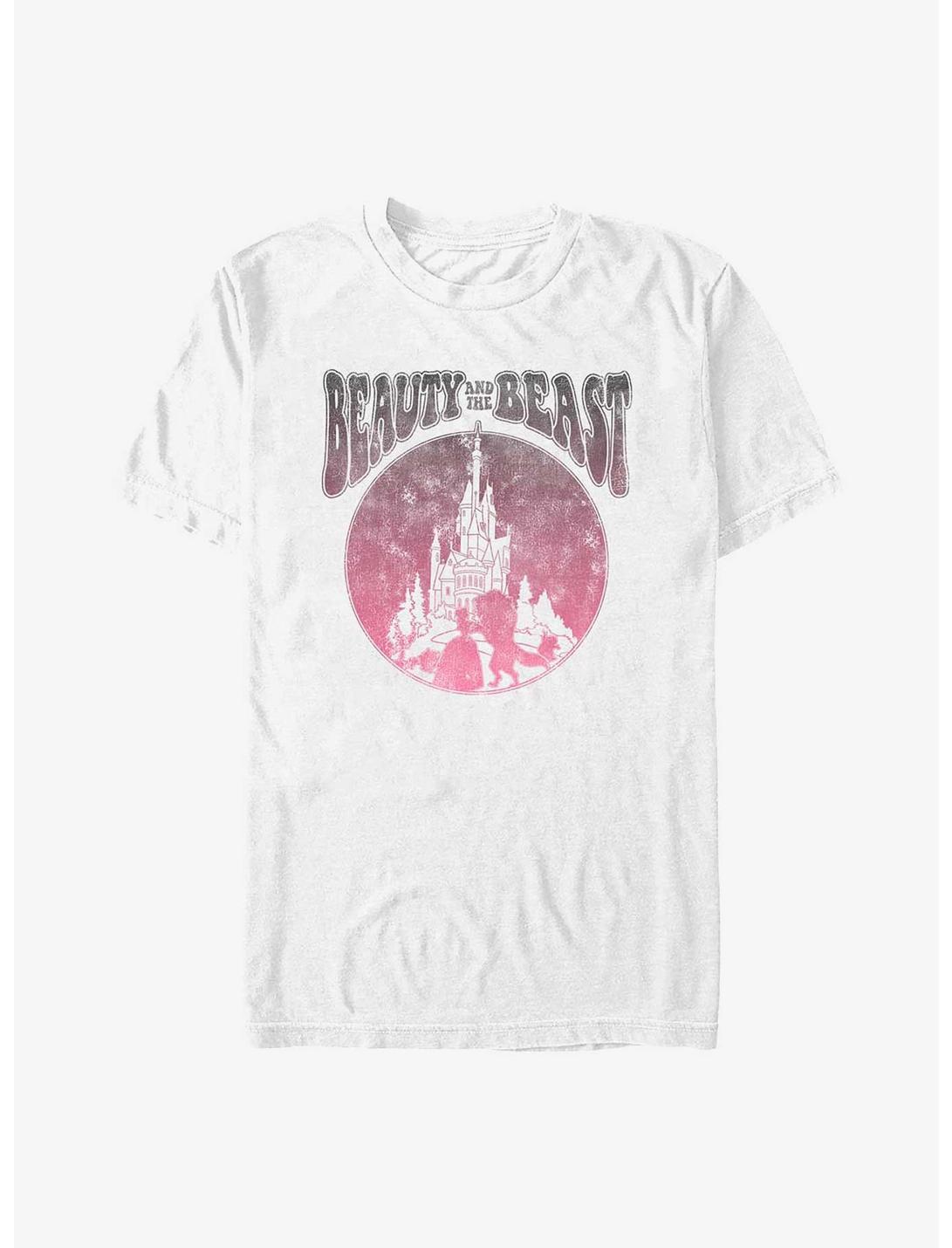 Disney Beauty and the Beast Castle Badge T-Shirt, WHITE, hi-res
