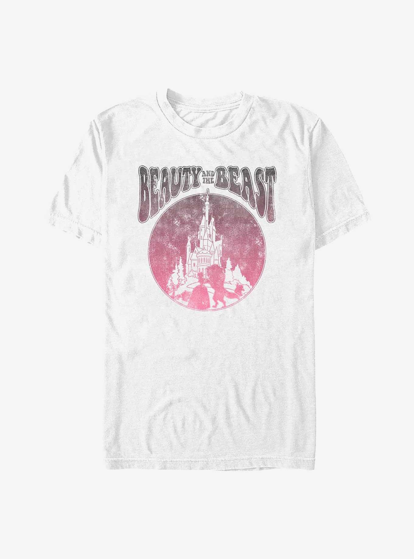 Disney Beauty and the Beast Castle Badge T-Shirt, WHITE, hi-res