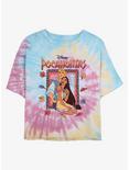 Disney Pocahontas John Smith and Pocahontas Womens Tie-Dye Crop T-Shirt, BLUPNKLY, hi-res