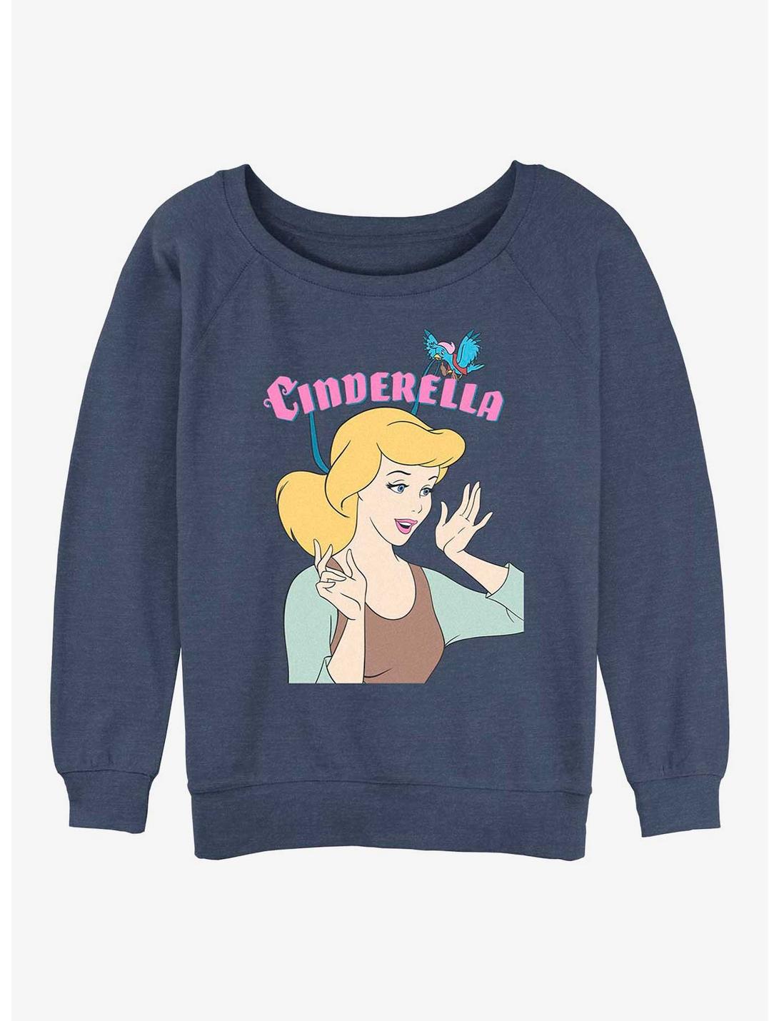 Disney Cinderella Getting Ready Womens Slouchy Sweatshirt, BLUEHTR, hi-res