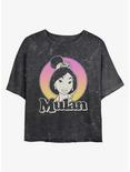 Disney Mulan Classic Mulan Mineral Wash Womens Crop T-Shirt, BLACK, hi-res