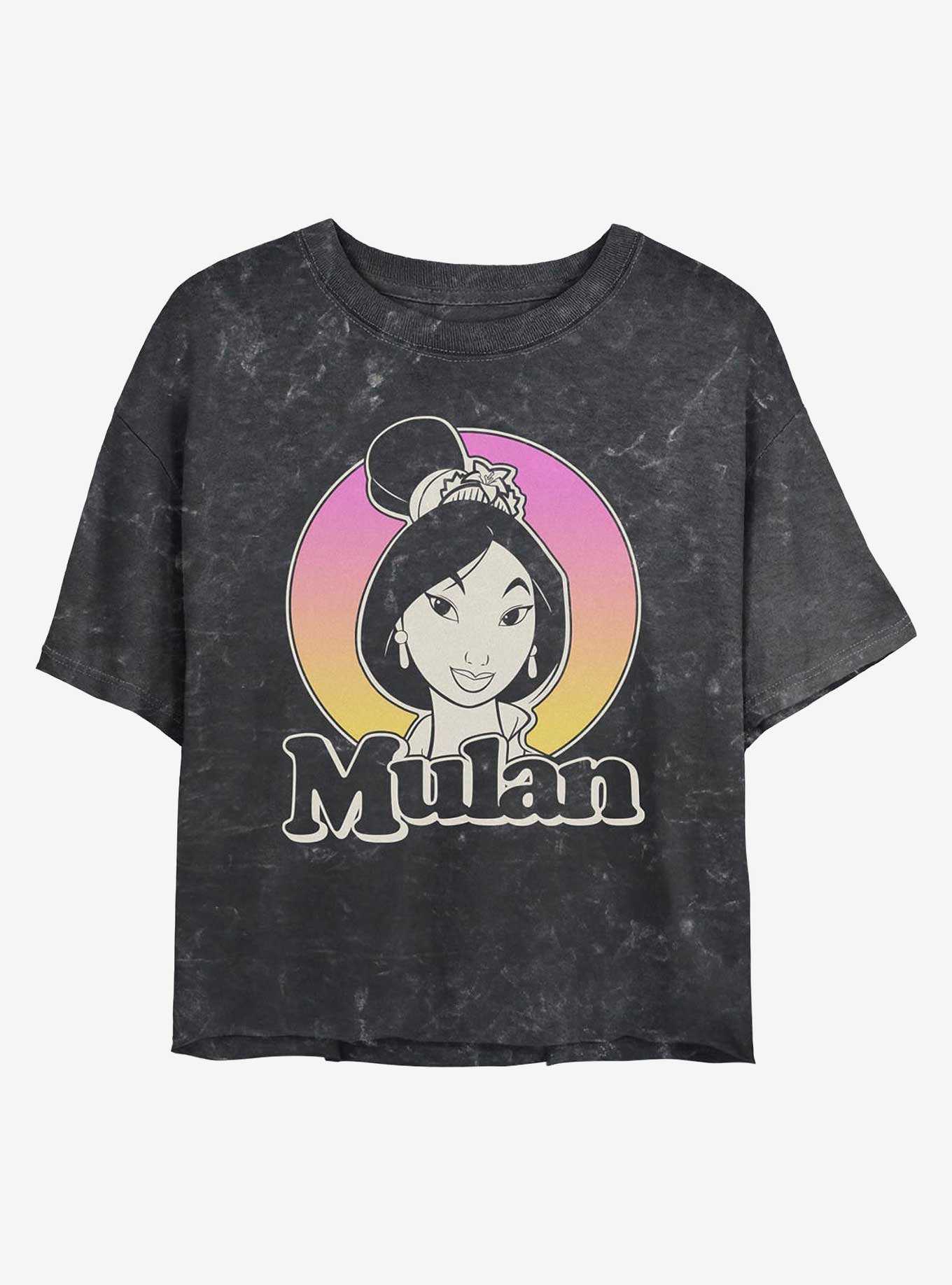 Disney Mulan Classic Mulan Mineral Wash Womens Crop T-Shirt, , hi-res