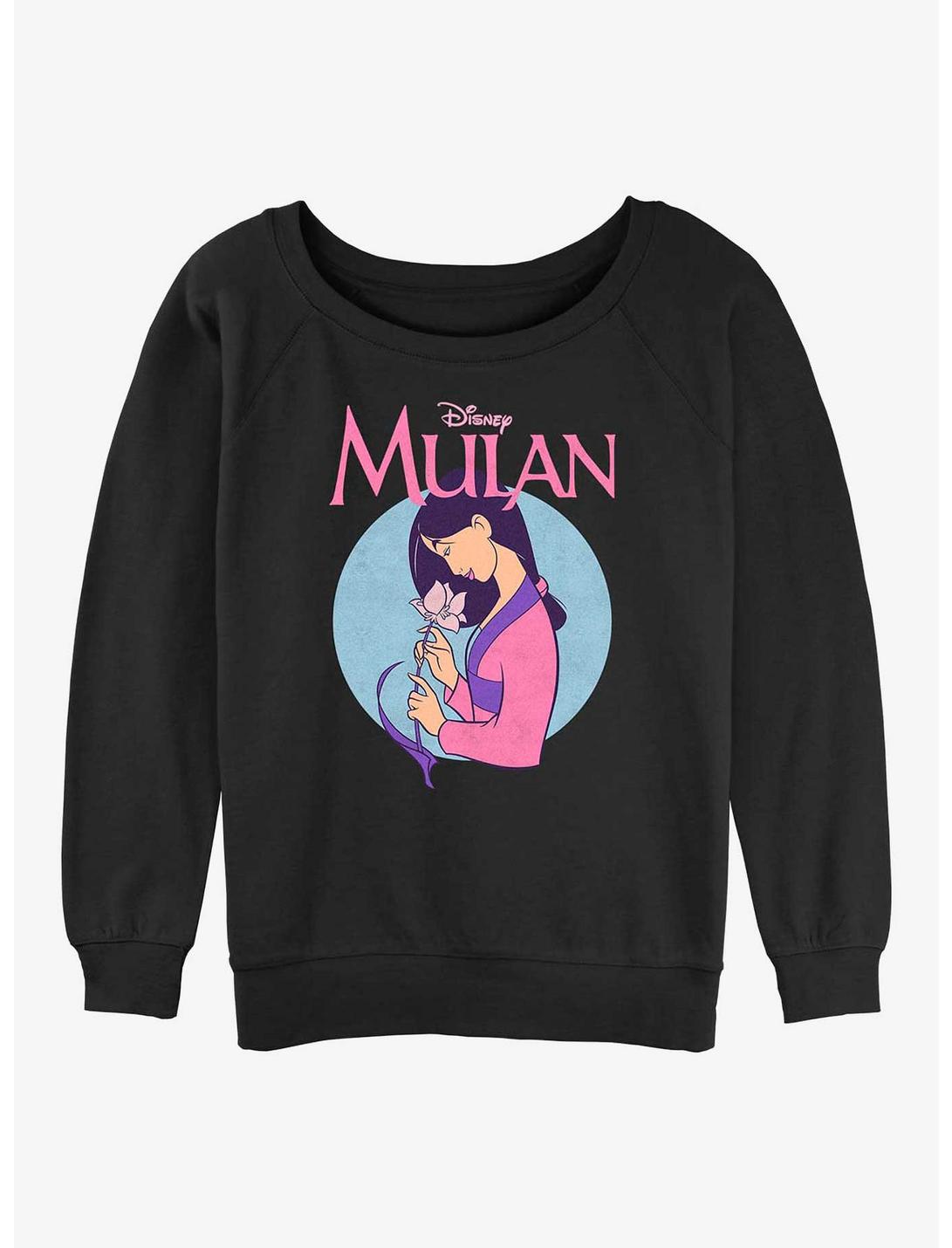 Disney Mulan Vintage Mulan Womens Slouchy Sweatshirt, BLACK, hi-res
