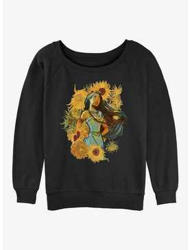 Disney Pocahontas Sunflowers In The Wind Womens Slouchy Sweatshirt, , hi-res