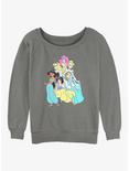 Disney Aladdin Princess Group Womens Slouchy Sweatshirt, GRAY HTR, hi-res